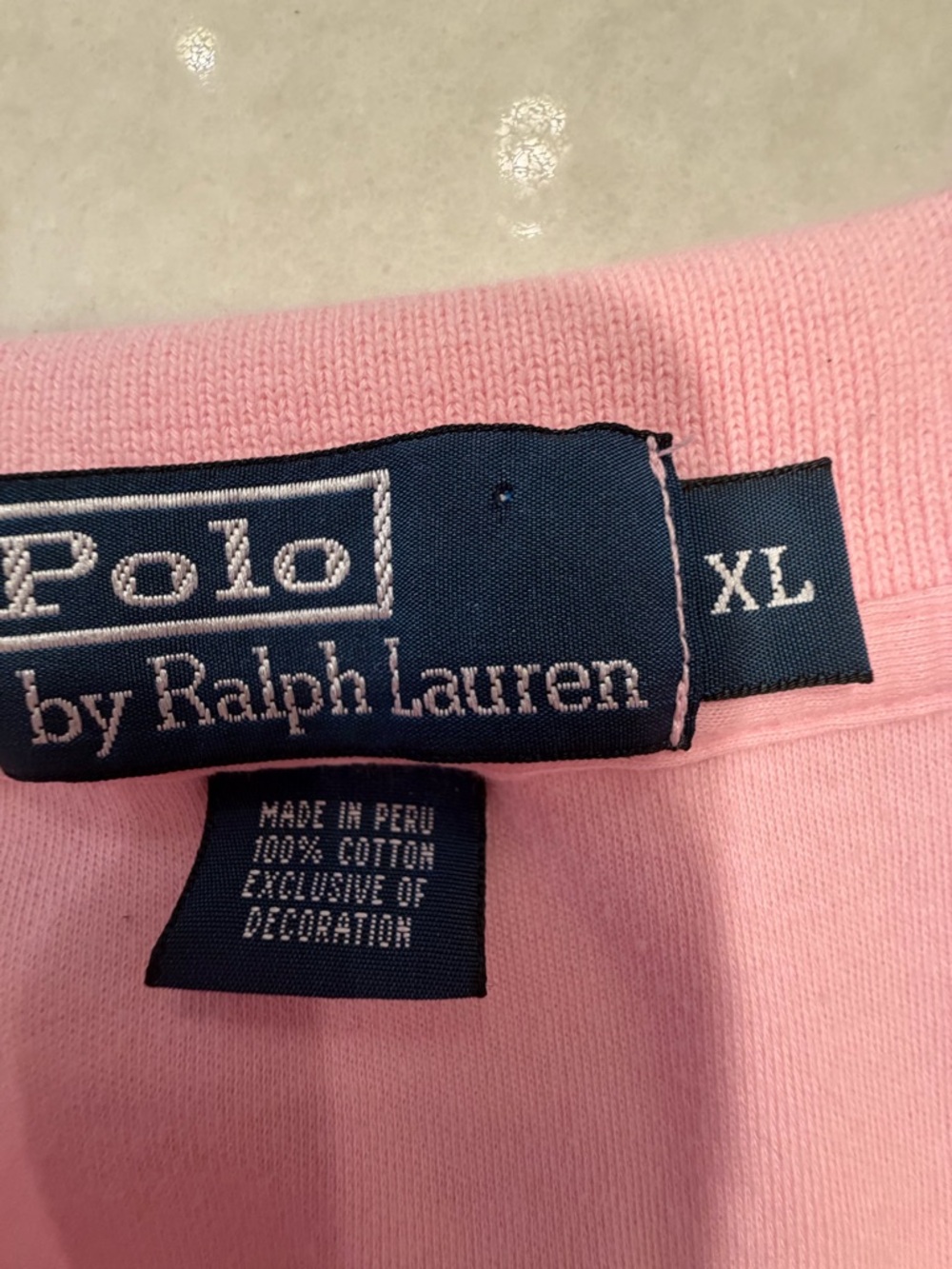 RALPH LAUREN Men's Pink Polo Shirt with Iconic Chest Logo!! 100% cotton! XL - Picture 5 of 5